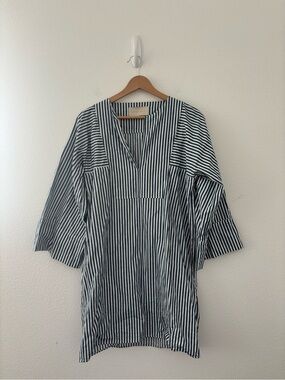 Vanessa Bruno Neslie Dress in white and blue stripes